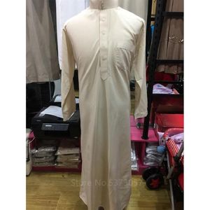 Muzułmańska moda Mężczyźni islamski odzież Kaftan na Bliskim Wschodzie Abaya Saudyjska arabska Pakistan Thobe Long Robe suknia Jubba Ramadan293k