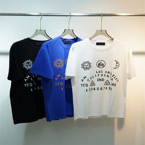 Modne męskie koszule od projektantów T Shirt Koszula męska T-shirty Kobieta Tee Słońce i księżyc List Krótki rękaw Hip Hop Damski Casual Men Street top z krótkim rękawem