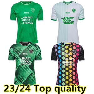 2023 2024 Som Saint Etienne tredje fotbollströjor hem borta Asse Youssouf Maillots de Foot Shirt Khazri Boudebouz Aholou målvakt Fotbollsskjorta uniformer