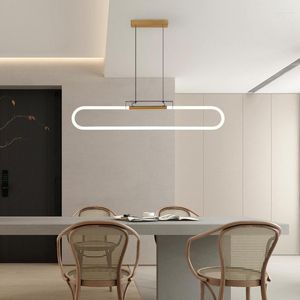 Kolye lambaları Modern Led Avizeler Yemek Odası için Aydınlatma Mutfak Fikstür Işıkları Uzaktan Kumanda Çizim Restoran Dekor