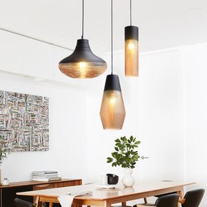 Kolye lambalar yazlık yaşam dekor retro ışık avize örümcek endüstriyel cam yuvarlak demir mutfak lüks tasarımcı