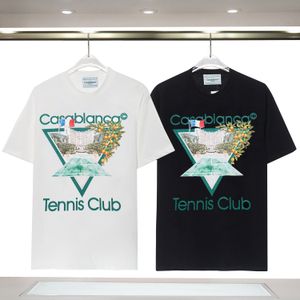 デザイナーTシャツ男性用カサブランカメンズTシャツデザイナーメンテシャツシャツ贅沢な特大のカサブランシャツ女性ラウンドネックコットンショートスリーブレタープリント20ss