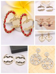 Luxury Designers Earring Stud Letter Famous Women Colorful Round Pendant Earring Letter Wedding Christm Party Gift Jewerlry High Quality 20style