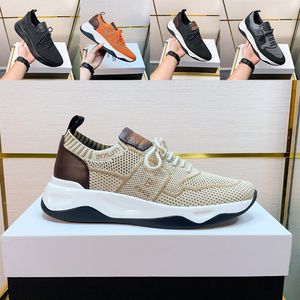 Berluti handgefertigte Herren-Sportschuhe, Schattenstrick- und Leder-Sneaker, modischer Freizeitschuh