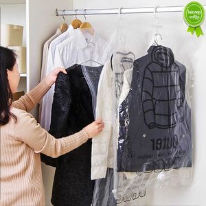 Vakuum hängande förvaringspåsar för klädutrymme sparar påsar tätning förvaring väska för garderob arrangör komprimerad väska garderob dammskydd