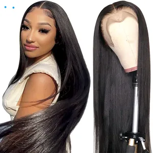 13x6 HD Bone Straight Lace Front Wigs 13x4 Lace Frontal Human Hair Wig For Women Brazilian Remy Pre Plucked Human Hair Wig
