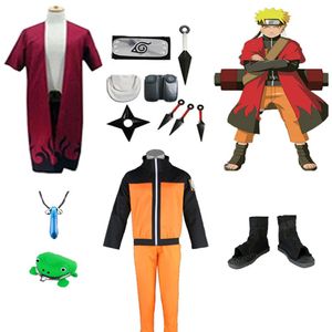 Naruto Cosplay Costume Immortal Mode Robe Scarpe Fascia Armi Puntelli Set intero2975