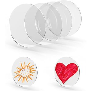 Clear Circle Acrylic Blanks Discs Round Panel for Picture Frame Painting DIY Crafts Palettes Plate KDJK2307