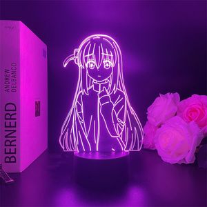 Action Toy Figures Anime BOCCHI THE ROCK Acrílico 3D Usb Sensor Touch Colorfu Led Lamp Gotou Hitori Figure Toy Home Decoração Led Night Light Gift 230713