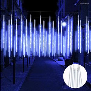 Saiten LED Meteorschauer Regen Lichter Wasserdicht Fallende Regentropfen Fee String Licht Für Weihnachten Urlaub Party Terrasse Decor Navidad