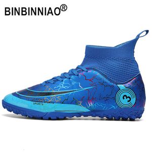 Safety Shoes BINBINNIAO 31-48 Professional Football Boots Men Kids Soccer Shoes Women Sneakers Cleats Futsal Football Shoes for Boys Girl 230713