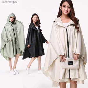 Trenchrock Stylish Hooded Women Raincoat Outdoor Long Poncho Waterproof Rain Coat Rainwear Vtements de Pluie L230620