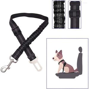 Dog Collars Seat Belt Adjustable Retractable Car Seatbelt Reflective Elastic Nylon Vehicle Pet Safety For Dogs Harness