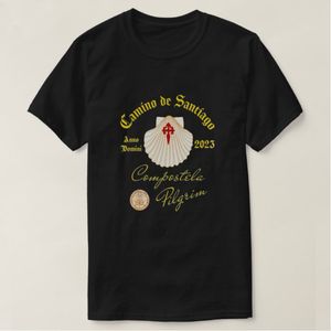 Koszulki męskie Camino De Santiago Anno Domini muszelka muszelka T-Shirt 100% bawełna O-Neck z krótkim rękawem Casual męska koszulka rozmiar S-3XL 230712