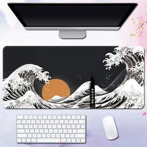 Black and White Wave Art Mouse Pad 600x300mm Large Computer Mousepad Cool Gaming Cartoon Pad to Mouse Keyboard Desk Mice Mat