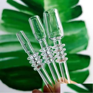 Rökande rör i Stock Quartz Tip Nail Accessories 10mm 14mm 18mm Joint Male for Mini Nectar Collector Sats St Tube Tips Drop Delive DHLHZ