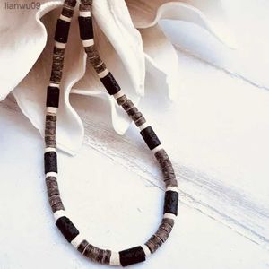 Men's new African necklace fashion African beaded jewelry trend surfer necklace men's gift wooden beach necklace L230704