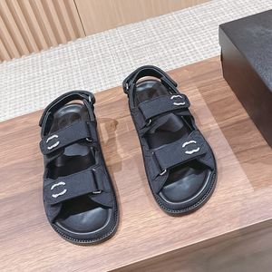 Womens Designer Sandal Wide Thick Sandals Platform Sliders Hook Loop Naken Sandles Shoes Classic Brand Beach Casual Woman Slippers Beach Hook Loop Sandels