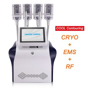 Novo produto 4 alças Cool Cryo Ems Plates Pads Máquina de emagrecimento Skin Lifting Cool Freezing RF Burning With Ems