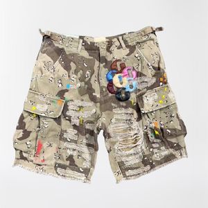 Gallary Dept Designer Shorts Homens Shorts Gallerydept Jeans Mulheres Dept Shorts Unissex Camuflagem Calças Cargo Primavera Verão Casual High Street Hip Hop Shorts 4211