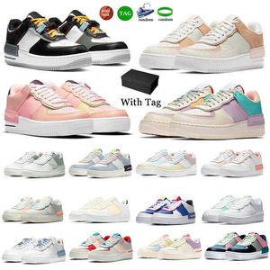 Designerskor Air1 Casual Shoes for Men's Women's Sneakers Shoe A F One High Quality Patchwork Platform Trainers Skate Shoe Lace-Up Athletic36-45.5