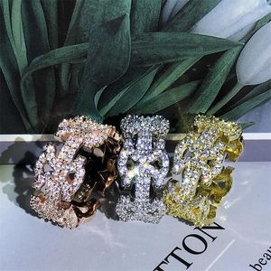 Cluster Rings Vintage Sell Hip Hop Fashion Jewelry 925 SilverGold Fill Pave White Sapphire Party Hollow Bow Women Wedding Band Ring Gift