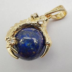 Hänge Halsband Lapis Bead Dragon's Talons Smycken För Kvinna Present S906