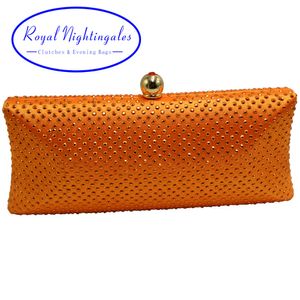 Abendtaschen Fabrik Direkt Großhandel Orange Kristall Diamant Abend Handtasche Abend Clutch Boxed Abend Tasche und Clutches 230712