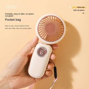 Elektriska fläktar Ny USB -uppladdningsbar Mini Fan Summer Handheld Fold Fan Hushåll Portable Outdoor Small Pocket Fan