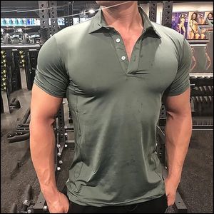 Polo Masculino Muscle Man Polo 3d Estilo Esportivo Camisa Pólo Malha Respirável Lapela Tops Casual Moda Simples Manga Curta Roupas Masculinas Idosas 230713