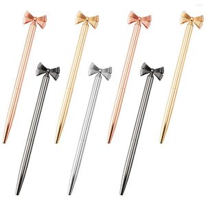 Bow Knot Metal Pens For Writing Student Teacher School Supplies Office Accessories Business Stationery Cute Ballpoint Pen