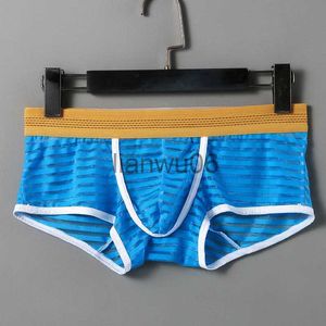 Underpants New Sexy Men's Boxers Shorts UltraThin Transparent HighStretch Men Underwear Bikini Male Panties J230713