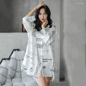 Женские блузкие рубашки и сексуальные пуговицы для женщины с рукавами одежда шифоновый рисунок эстетический корейский стильный y2k