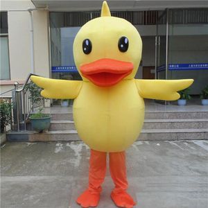 2017 Factory Direct Fast Ship Rubber Duck Mascot Costume Big Yellow Duck Cartoon Costume Fancy Party Dress of Adult Children284a