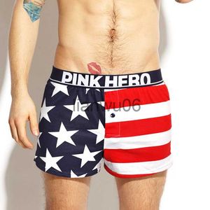 Cuecas rosa heróis de alta qualidade cuecas boxer masculinas de algodão roupas íntimas casuais para dormir moda estampada confortável calcinha para casa j230713
