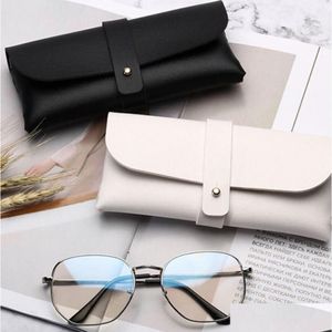 Estojo para óculos de sol Estojo para óculos feminino Couro Saco maleável Moda Caixa portátil Acessórios Óculos Drop Delivery Eyewear Dhayo