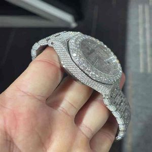 2022 Zaakceptuj dostosowanie mężczyzn luksusowy zegarek mrożony vvs ogląda Bling Diamond Watch6mf1265Q