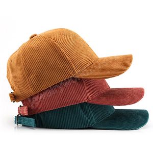 Spring Autumn Corduroy Baseball Cap Unisex Vintage Baseball Hat Women Men Outdoor Adjustable Hip Hop Sports Casual Caps