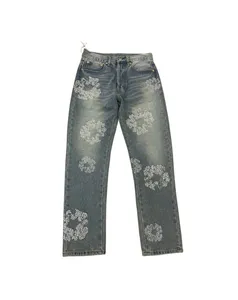 Jeans masculino Denim Jeans Jean skinny Calça homem boca de sino Calça jeans slim com strass Hip hop street
