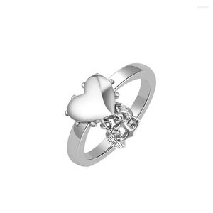 Anelli a grappolo Simboli spirituali Anello Originale Argento sterling 925 Moda per le donne Creazione di gioielli fai-da-te Bague Femme Argent