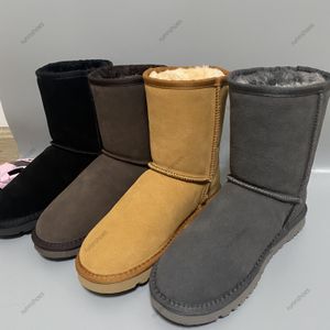 Australian Classic Women Ultra Designer Platform Men Real Leather Warm 5825 2cm Winter Full Fur Fofo Fofo Satin Ankle Boot Booties Australia Snow boots 34-43
