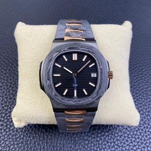 Top Diw 5711 Business Watch Mechanical Cal 324 Движение 40 мм углеродное волокно материал сапфировый кристаллический стеклянный стеклянный