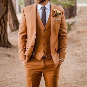 Men's Suits Mens Wedding Suit 2023 Italian Design Custom Made 3 Pieces Elegant Formal Groom Wear Blazer Vest Pants Costume Homme