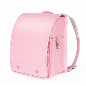 Schultaschen Schultaschen für Mädchen Niedliche rosa Rucksäcke Hochwertiges Leder Orthopädische Schultasche Kindertaschen Wasserdichte japanische Schultasche 230712