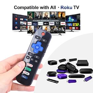 Labratek Smart Remote Control For Roku Tv Remote Fixed Code Remote Control With Netflix And Hulu Youtube Rf Receiver Module For All Roku Series TV&TCL&Hisense TV