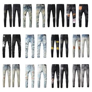 23ss Designer Am Herren-Jeans für Herren und Damen, hohe Handwerkselastizität, schlanke Jeans, Hosen, lange, zerrissene Patch-Jeans, Denim, gerade Streetwear, Röhrenhose, 28–40