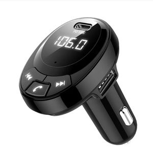 BT09 Bluetooth 5.0 Чип Автомобильное зарядное устройство PD18W Авто MP3-плеер Громкая связь в одно касание DC5V Dual USB 3.1A U Disk TF Card