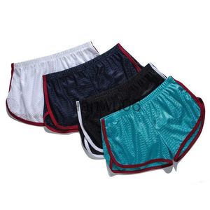 Underbyxor Mäns underkläder Summer Mesh Loose Shorts Man Boxer Youth Sports Underbyxor Sömlös andningsbar stor storlek Border Shorts J230713