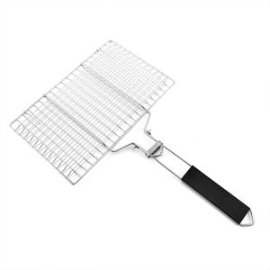 BBQ Tools Accessories Stainless Steel BBQ Non Stick Grilling Basket Grill Mesh Mat Meat Vegetable Steak Picnic Party Barbecue Tool Heat Resistant 230712