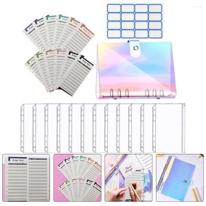 Confezione regalo Excel Budget Binder Stickers Denaro Registrazione Blocco note Pianificazione A6 Buste con cerniera Carte